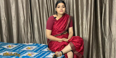 Watch MumbaiBoy's schoolgirl Crimson Saree get dicked down away from Professor Poked and get a sticky creampie